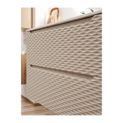 Meuble Sous-Vasque|Meublorama Meuble sous vasque YOKA Beige et chene clair 90 cm