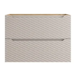 Meuble Sous-Vasque|Meublorama Meuble sous vasque YOKA Beige et chene clair 90 cm