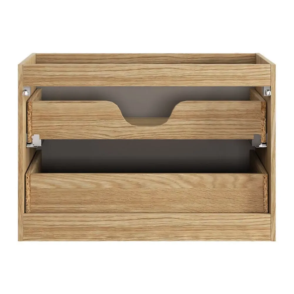 Meuble Sous-Vasque|Meublorama Meuble sous vasque YOKA Beige et chene clair 90 cm