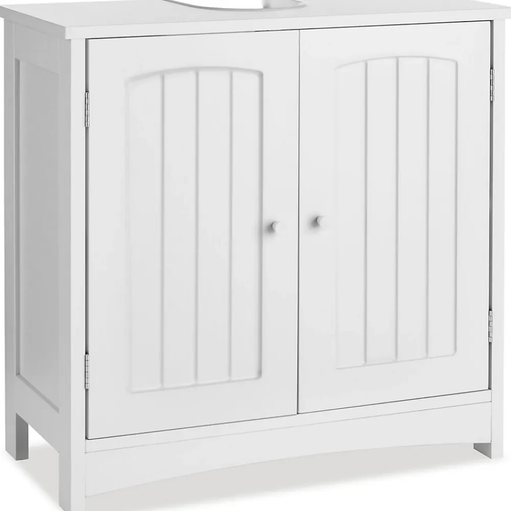 Lave-Mains|Tectake Meuble sous-lavabo 2 compartiments capacité de charge 35 kg