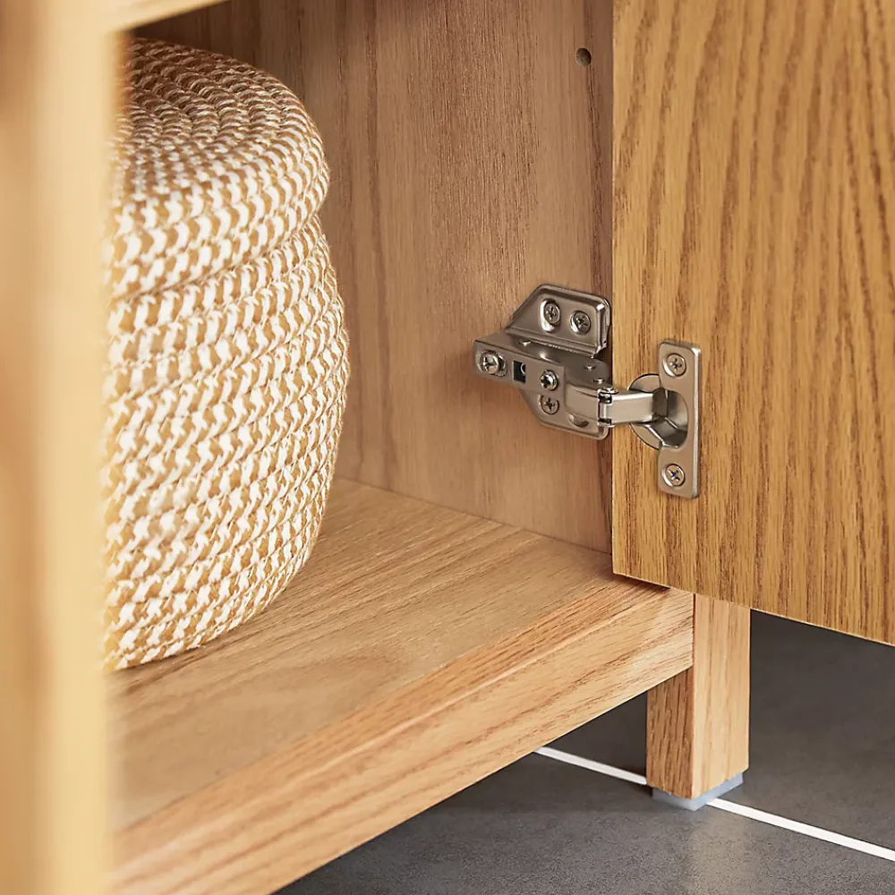 Sobuy Meuble Sous-Lavabo, Meuble Sous-Vasque à 2 étages réglable et 2 Portes, BZR98-N,