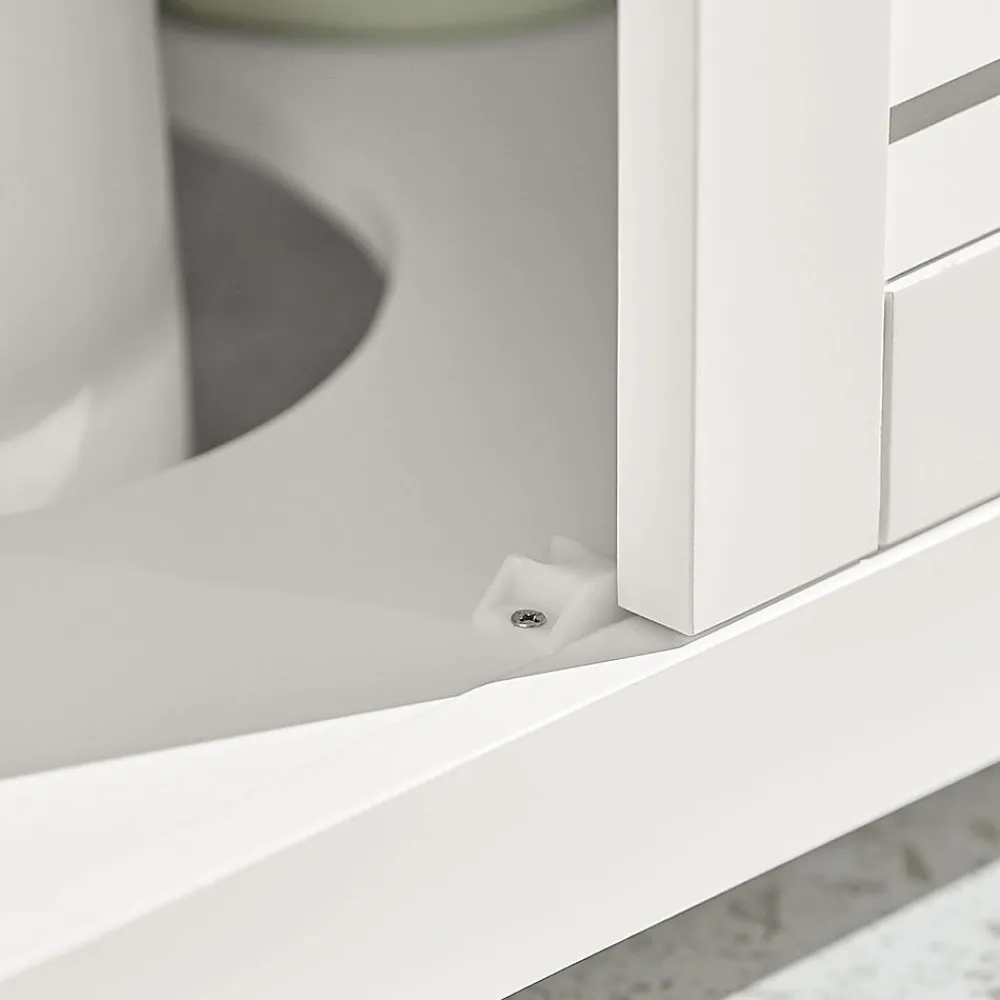 Meuble Sous Lavabo|Sobuy Meuble sous-Lavabo Meuble de Salle de Bain - 2 Portes, FRG237-II-W,