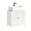 Sobuy Meuble Sous-Lavabo Meuble de Salle de Bain Vasque - 2 portes, FRG237-W,