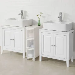Sobuy Meuble Sous-Lavabo Meuble de Salle de Bain, FRG202-W,