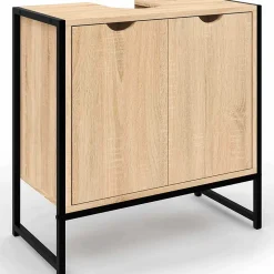 Meuble De Salle De Bains Faible Profondeur|Meuble Sous Lavabo|IDMarket Meuble sous-lavabo salle de bain DETROIT design industriel