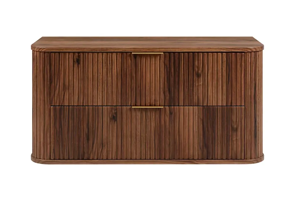 Meuble Vasque|Furnidea Meuble sous-vasque à suspendre GLAMOUR coloris noyer foncé 100 cm