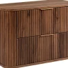 Meuble Vasque|Furnidea Meuble sous-vasque à suspendre GLAMOUR coloris noyer foncé 80 cm