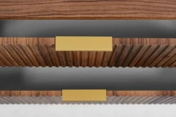 Meuble Vasque|Furnidea Meuble sous-vasque à suspendre GLAMOUR coloris noyer foncé 80 cm