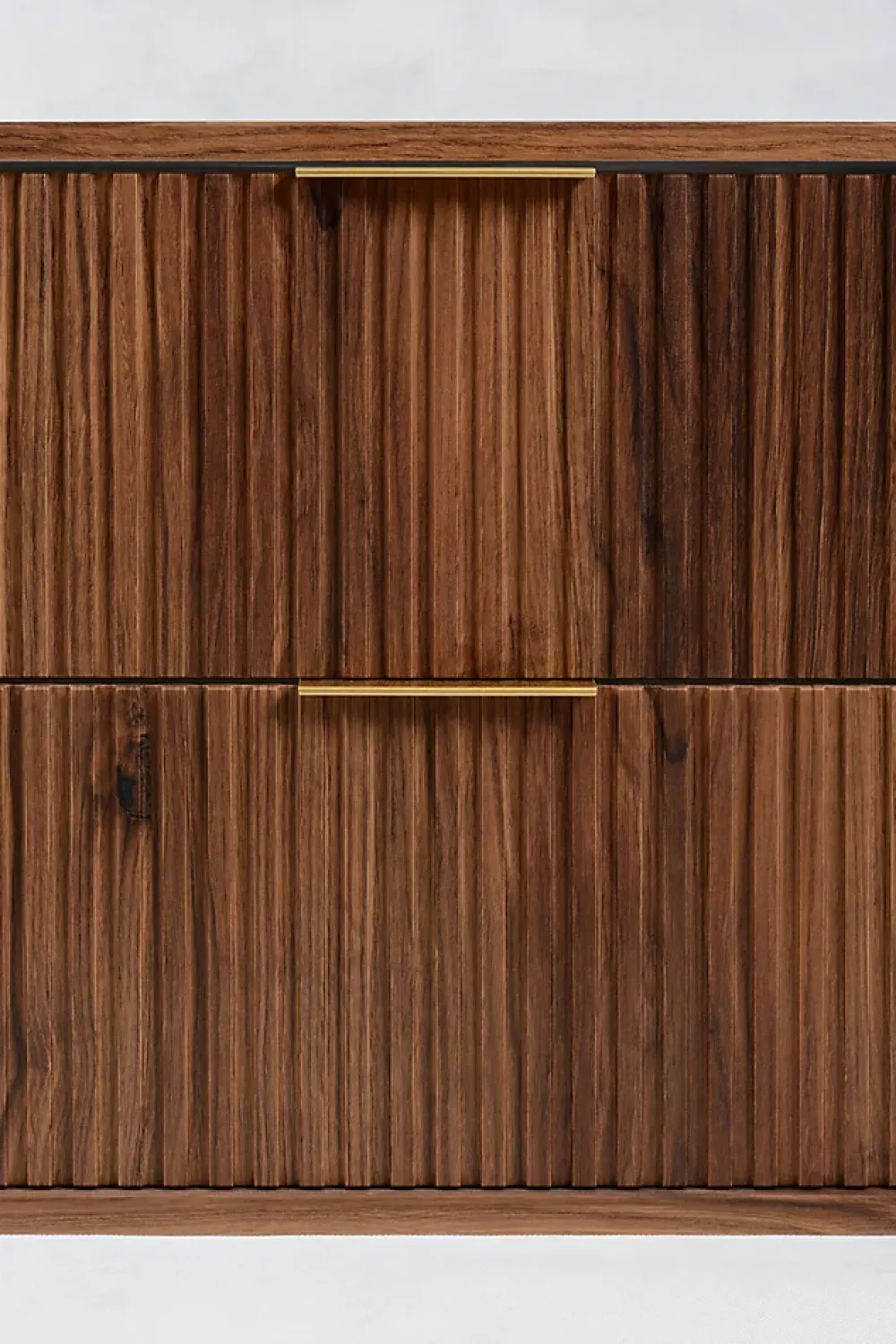 Meuble Vasque|Furnidea Meuble sous-vasque à suspendre GLAMOUR coloris noyer foncé 80 cm