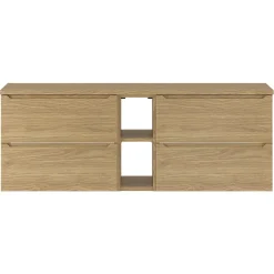 Meuble Sous-Vasque|Petits-Meubles Meuble sous-vasque 140cm 2 niches plan de toilette Viggo Bois