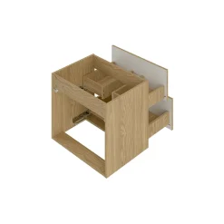 Meuble Sous-Vasque|Petits-Meubles Meuble sous-vasque 140cm 2 niches plan de toilette Viggo Bois