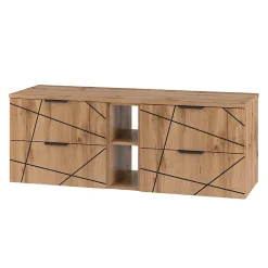 Meuble Sous-Vasque|Petits-Meubles Meuble sous-vasque 140cm 2 niches plan de toilette Teren Bois