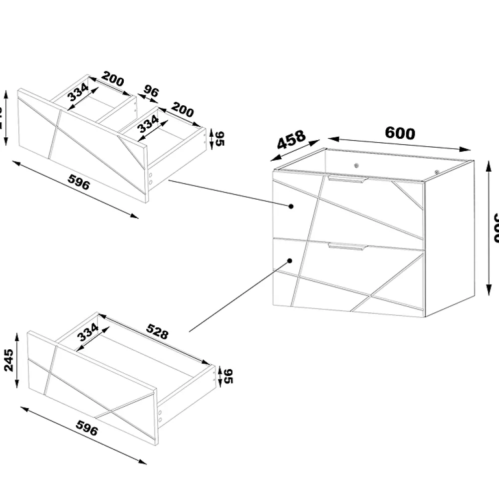 Meuble Sous-Vasque|Petits-Meubles Meuble sous-vasque 140cm 2 niches plan de toilette Teren Bois