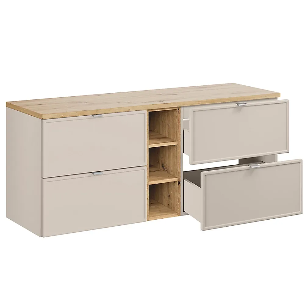 Petits-Meubles Meuble sous-vasque 140cm 3 niches Alba Cachemire