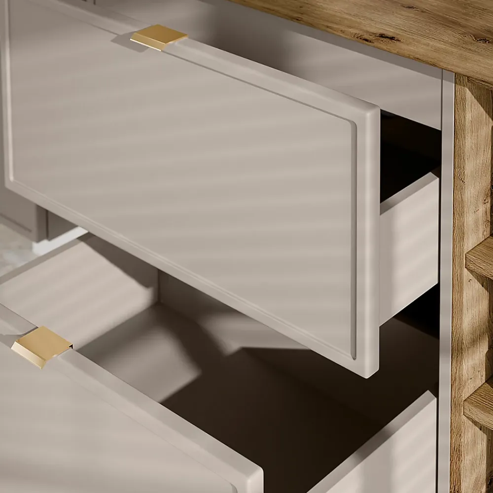 Petits-Meubles Meuble sous-vasque 140cm 3 niches Alba Cachemire