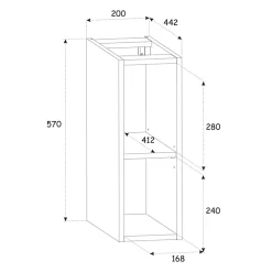 Meuble Sous-Vasque|Petits-Meubles Meuble sous-vasque 80cm 2 niches Adriel Blanc