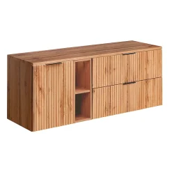 Meuble Sous-Vasque|Petits-Meubles Meuble sous-vasque 140cm 2 niches panier à linge Adriel Bois