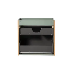Meuble Sous-Vasque|Petits-Meubles Meuble sous-vasque 80cm 2 tiroirs 2 niches Jade Vert et Bois