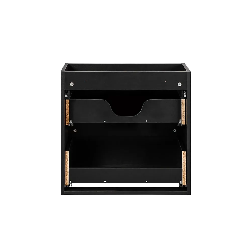 Meuble Sous-Vasque|Petits-Meubles Meuble sous-vasque 140cm 4 tiroirs 2 niches Riva Noir et Bois