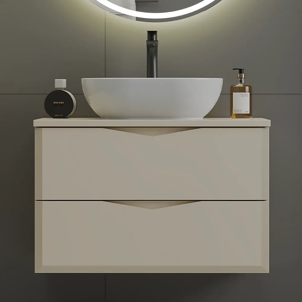 Petits-Meubles Meuble sous-vasque 80cm Ellie Cachemire