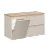 Meuble Sous-Vasque|Petits-Meubles Meuble sous-vasque 100cm panier à linge Alba Cachemire
