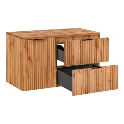 Meuble Sous-Vasque|Petits-Meubles Meuble sous-vasque 100cm panier à linge Adriel Bois