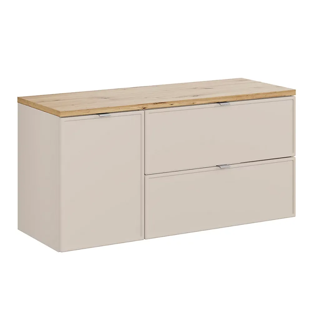 Meuble Sous-Vasque|Petits-Meubles Meuble sous-vasque 120cm panier à linge Alba Cachemire