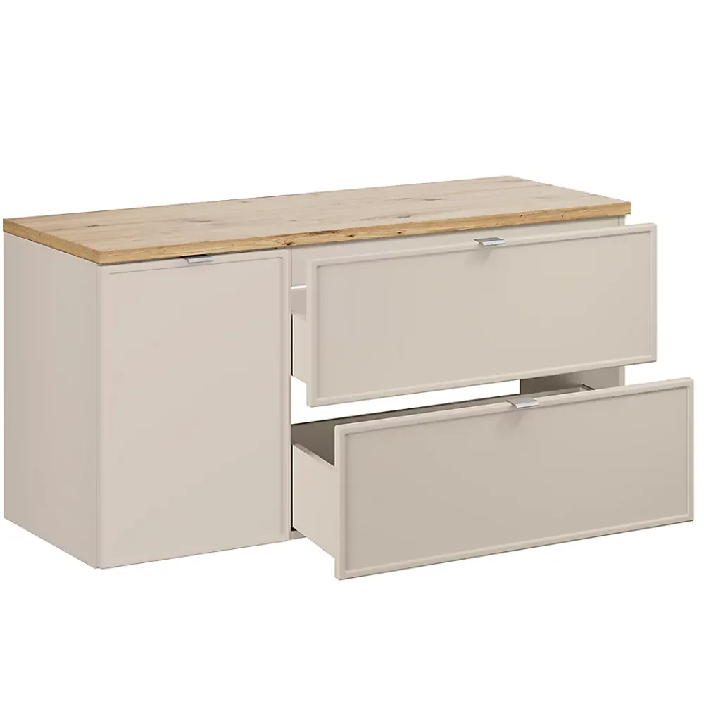 Meuble Sous-Vasque|Petits-Meubles Meuble sous-vasque 120cm panier à linge Alba Cachemire