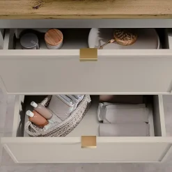 Meuble Sous-Vasque|Petits-Meubles Meuble sous-vasque 120cm panier à linge Alba Cachemire