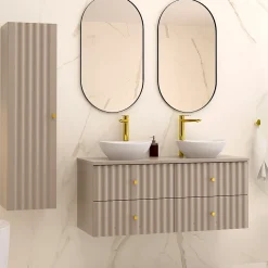 Petits-Meubles Meuble sous-vasque 120cm plan de toilette Izae Cachemire