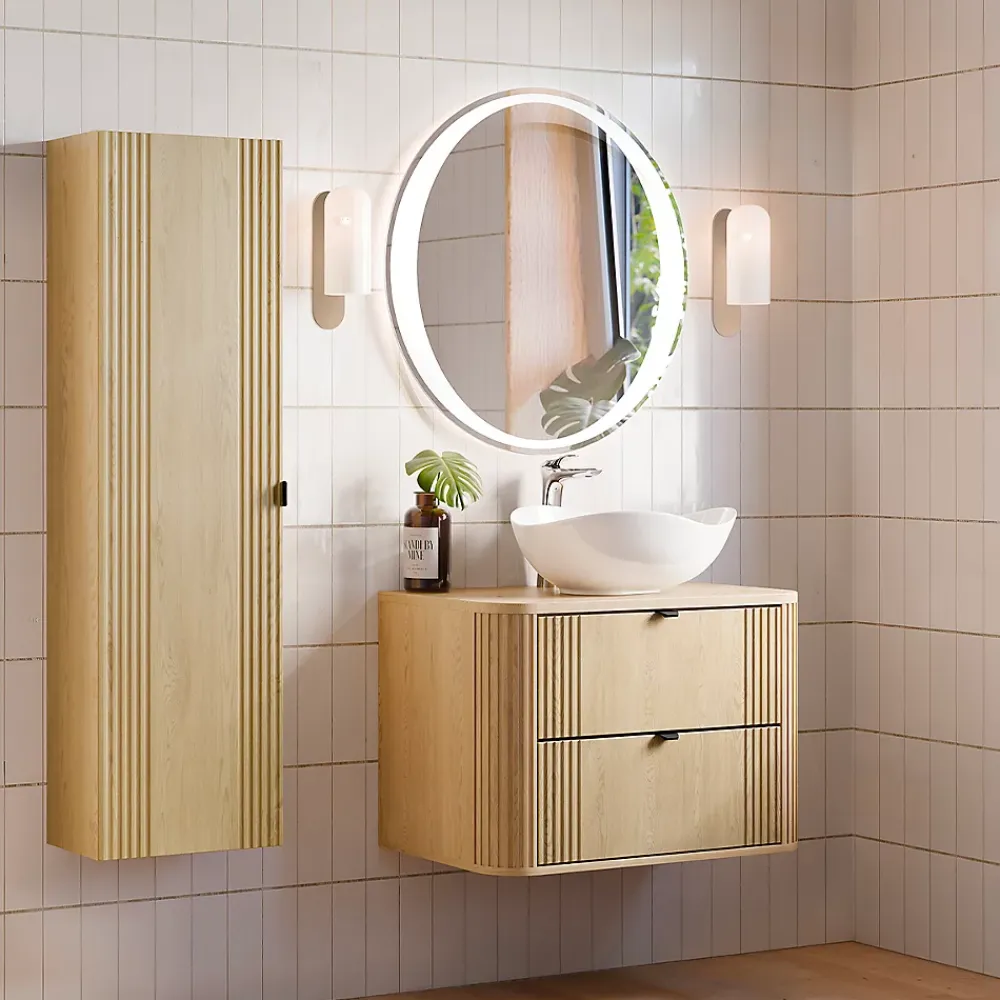 Meuble Sous-Vasque|Petits-Meubles Meuble sous-vasque 80cm plan de toilette Mila Bois