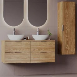 Meuble Sous-Vasque|Petits-Meubles Meuble sous-vasque 120cm plan de toilette Astrid Bois