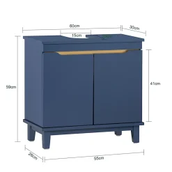 Sobuy Meuble sous-Vasque de Salle de Bainà 2 Portes, Placard de Rangement, BZR113-B,