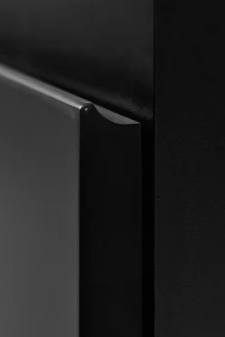 3xE Living Meuble sous-vasque mural pour salle de bain, noir, 80 x 57 x 46 cm, sans plateau
