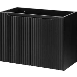 [En.Casa] Meuble sous-vasque NEWPORT avec lavabo 80 x 71 x 40 cm noir / effet chêne en.casa