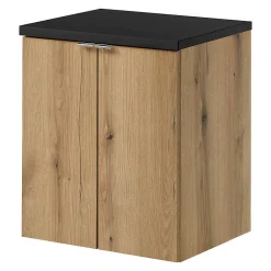 [En.Casa] Meuble sous-vasque NEWPORT 50 x 60 x 40 cm effet chêne noir en.casa
