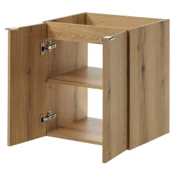 [En.Casa] Meuble sous-vasque NEWPORT 50 x 60 x 40 cm effet chêne noir en.casa