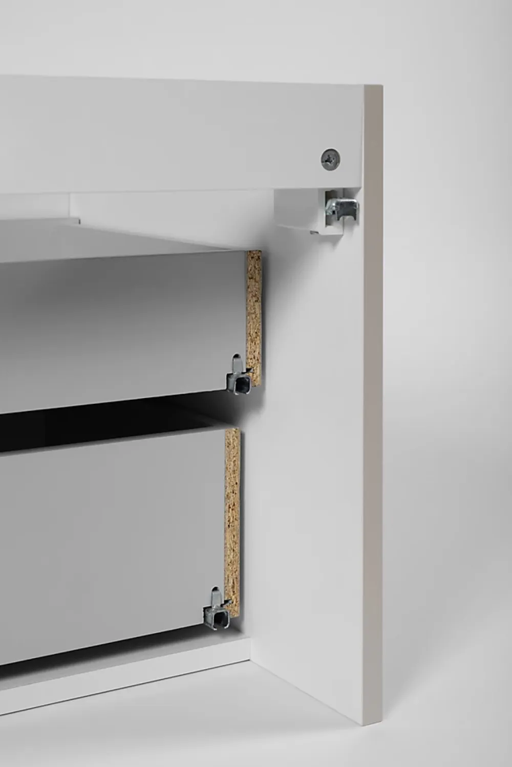 Meuble Sous Lavabo|Furnidea Meuble sous-vasque suspendu HARMO 50 cm Façade rainuré cachemire semi-mat