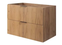 Furnidea Meuble suspendu sous lavabo FLOW chêne 80 cm