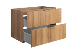 Furnidea Meuble suspendu sous lavabo FLOW chêne 80 cm