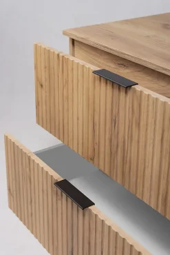 Furnidea Meuble suspendu sous lavabo FLOW chêne 80 cm