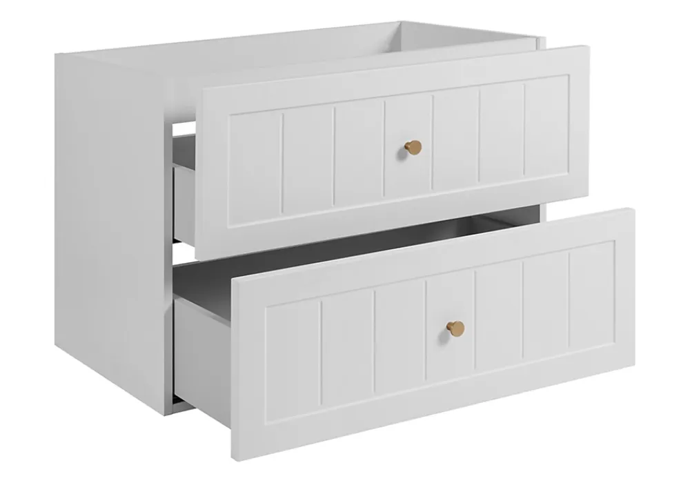 Meuble Sous Lavabo|Furnidea Meuble suspendu sous lavabo GUSTO blanc 80 cm