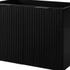 Meuble Sous Lavabo|Furnidea Meuble suspendu sous lavabo avec 2 portes FLOW NOIR 80 cm