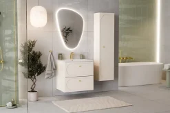 Meuble Sous Lavabo|Furnidea Meuble suspendu sous lavabo DONNA SAND beige 60 cm