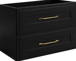Furnidea Meuble suspendu sous lavabo CLASSIC noir 80 cm