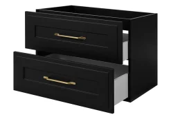 Furnidea Meuble suspendu sous lavabo CLASSIC noir 80 cm