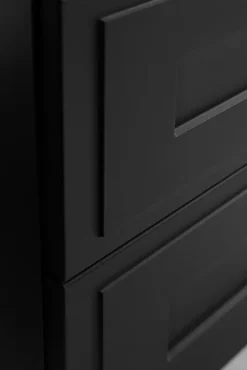 Furnidea Meuble suspendu sous lavabo CLASSIC noir 80 cm