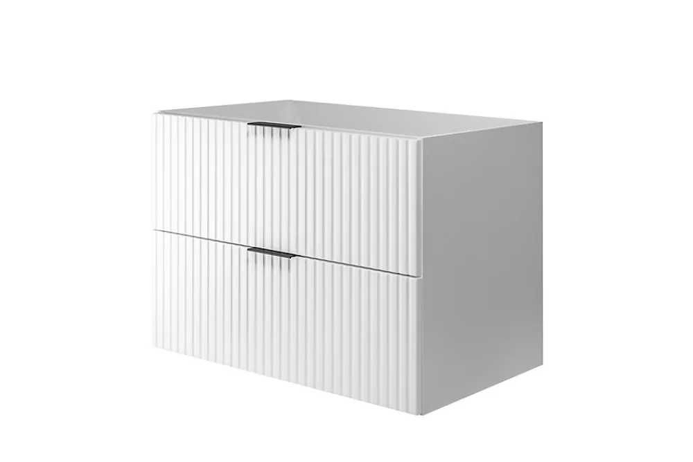 Furnidea Meuble suspendu sous lavabo FLOW blanc 80 cm