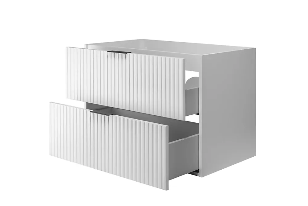 Furnidea Meuble suspendu sous lavabo FLOW blanc 80 cm