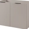 Furnidea Meuble suspendu sous lavabo avec 2 portes FLOW CACHEMIRE 80 cm